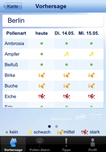 Pollenwarner - Detailvorhersage